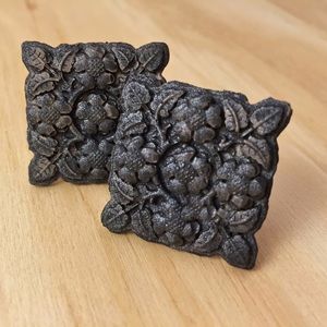 Matte Micro Glitter Square Stud Earrings